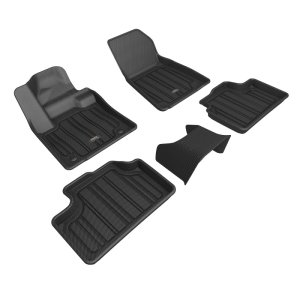 Volvo C40 Recharge Floor Mat Set - Front + Rear - 3D MAXpider - Elitect - Black - `23-`27 Volvo C40 Recharge Floor Mat Set - Front + Rear - 3D MAXpider - Elitect - Black - `23-`27